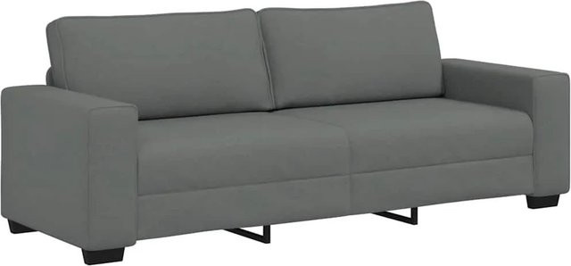 vidaXL 3-Sitzer-Sofa Dunkelgrau mit Stoffbezug und Armlehnen B/T/H: 221 x 82 x 77 cm - Bild 1