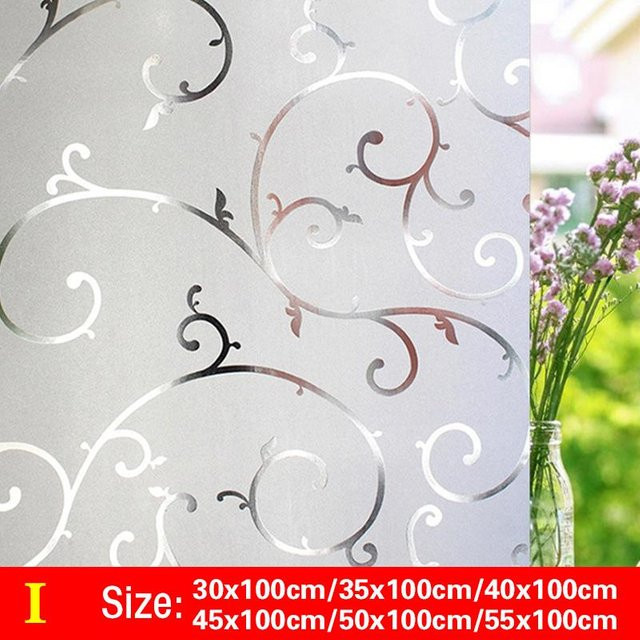 Sasky 3D-dekorative Sichtschutz-Fensterglasfolie aus PVC, selbstklebend, Anti-UV, Breite: 45 cm, Länge: 100 cm - Bild 1