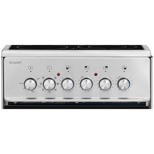 Exquisit Elektro-Standherd ECM 8-4.1 BZ Inox in Silber mit Glaskeramikkochfeld und 47 l Backofenvolumen - Bild 2