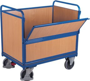 VARIOfit Holzkastenwagen Blau B/T/H: 120,0 x 75,0 x 35,0 cm - Bild 1
