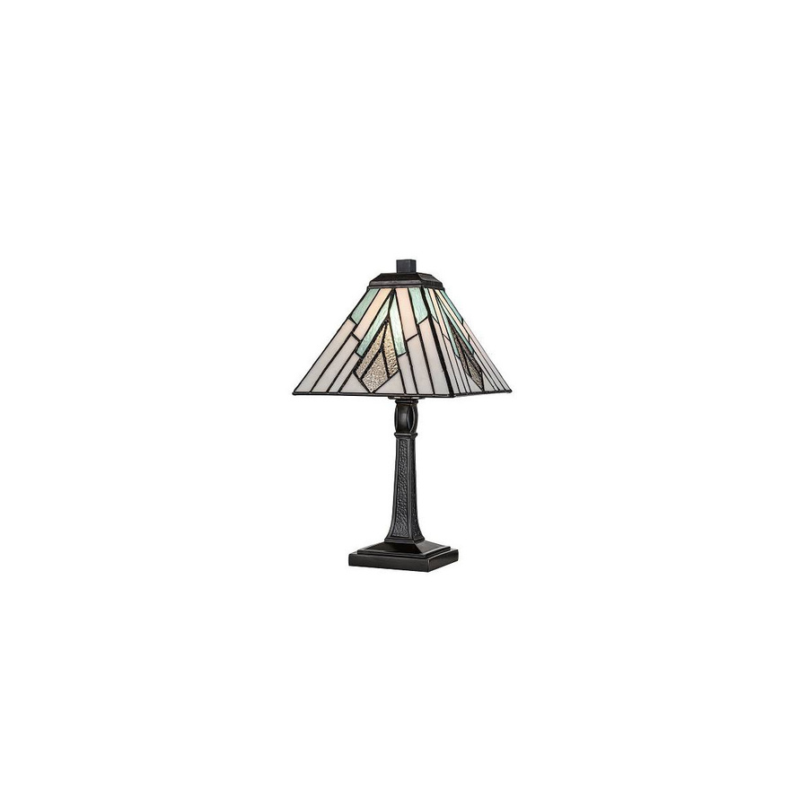 Elstead Lighting Alderley Tischleuchte in Bronze mit Glas aus Metall im Art Nouveau Stil - Bild 1