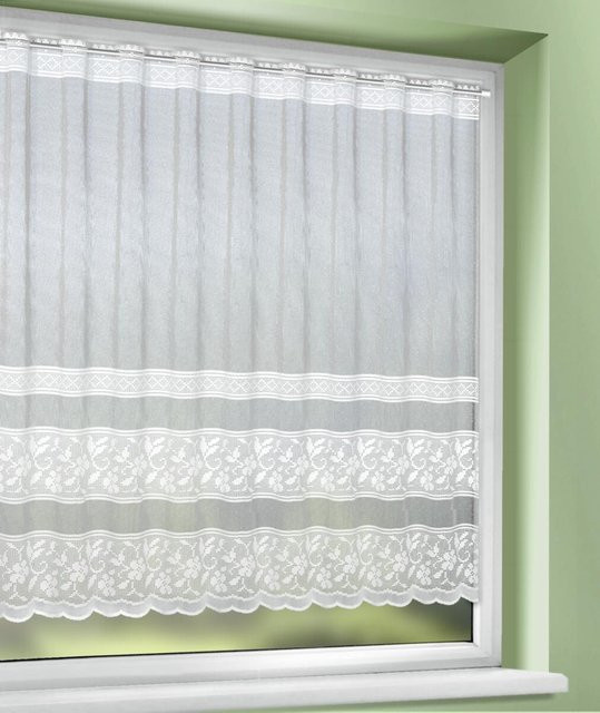 Scheibengardine Elsa von creative lifestyle in Weiß, B: 150 cm, H: 120 cm - Bild 1