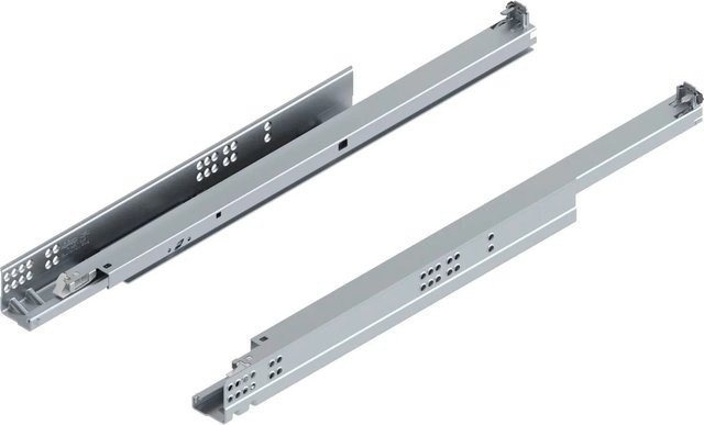 Blum Unterbodenführung Tandem Blumotion plus 560H mit Soft-Close, Länge: 600 mm, Farbe: Silber - Bild 1