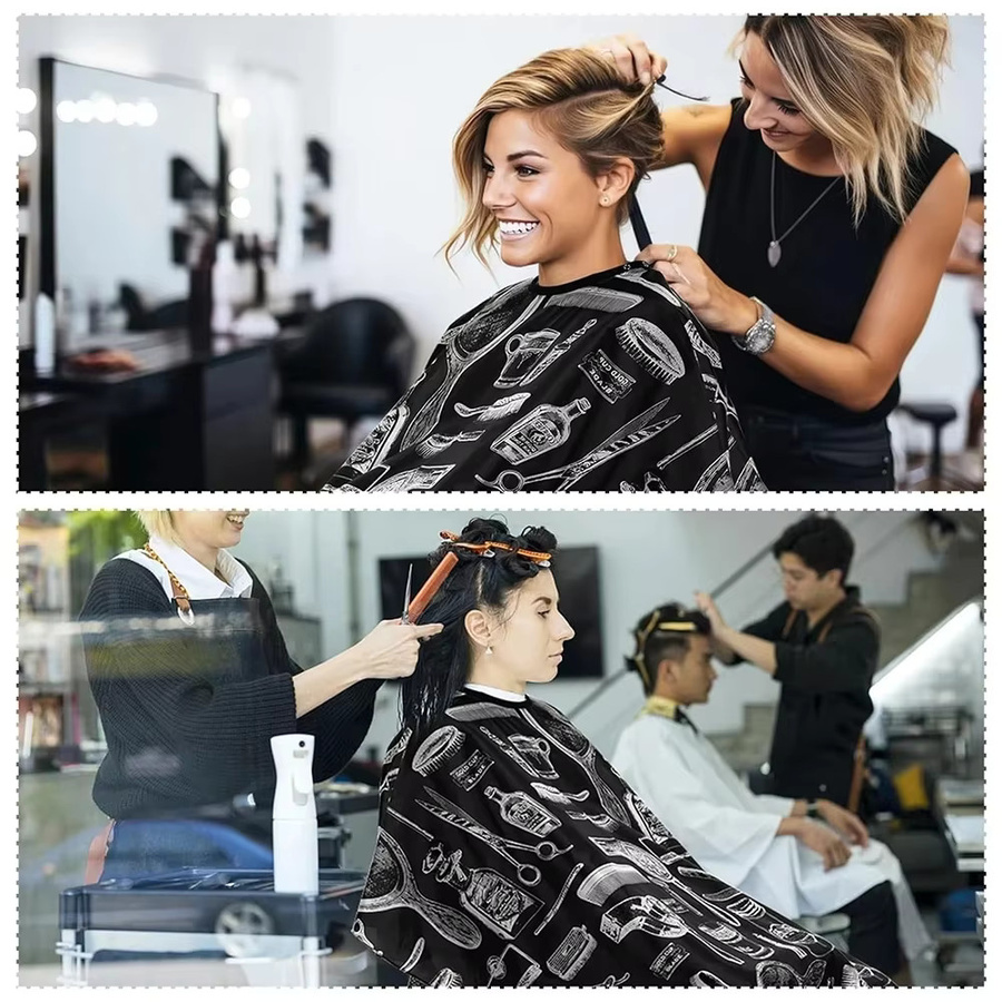 Friseurschal Lätzchen Set, Nylon, Unisex - Bild 5