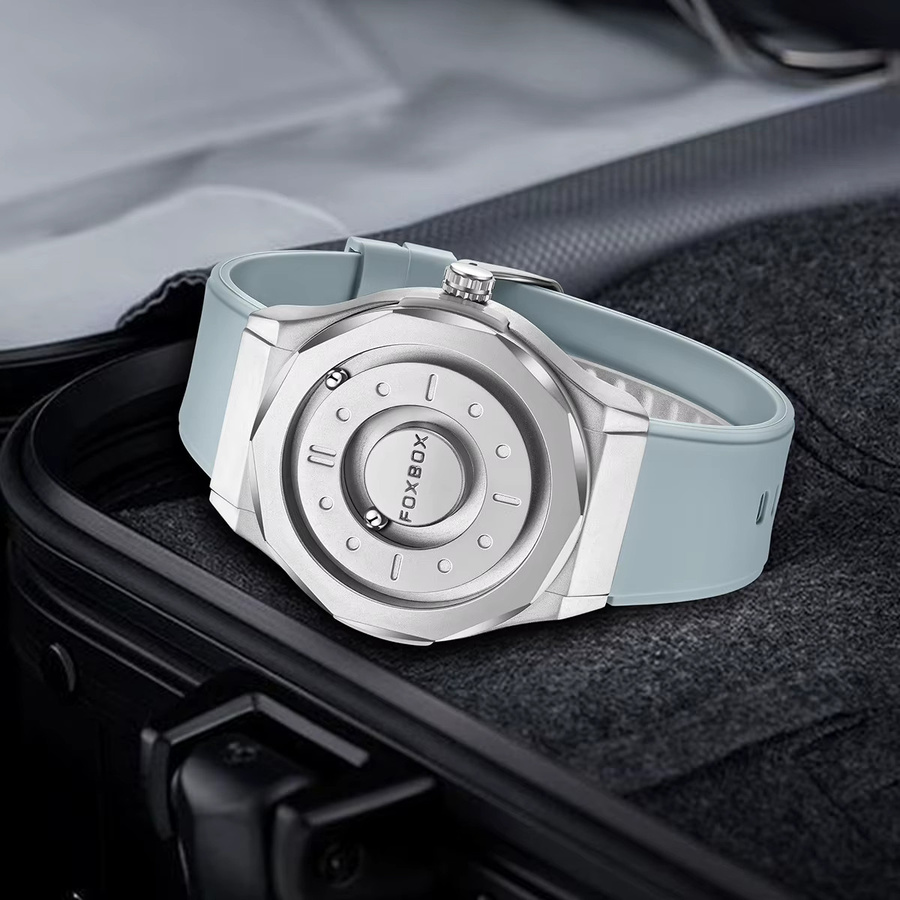 FOXBOX Armbanduhr, Quarz, Edelstahl, Silber, Herren - Bild 6