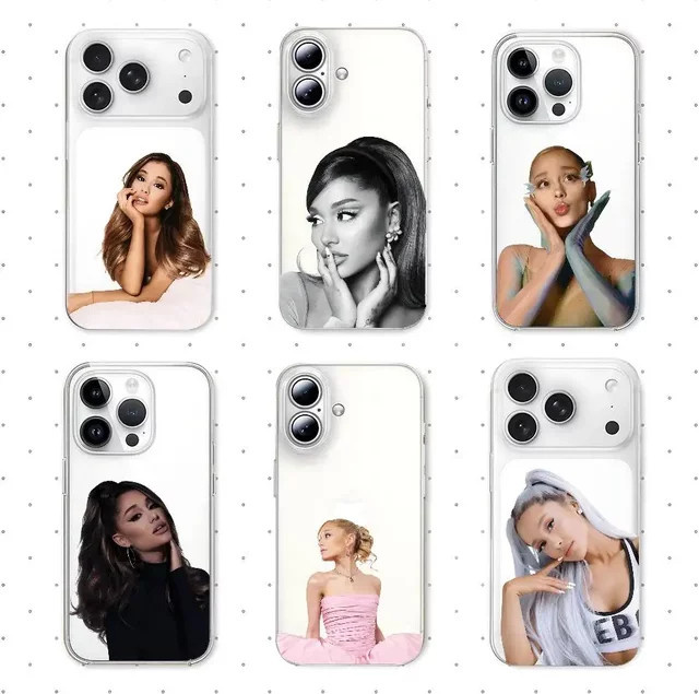 A-Ariana G-Grande Sänger Handyhülle transparente stoßfeste Silikonhülle für iPhone 17 16 15 14 13 12 11 Pro Max Mini Plus - Bild 1