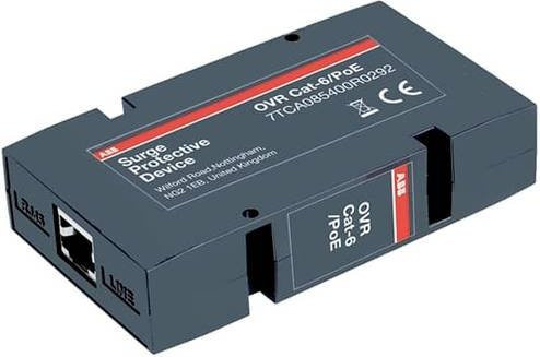 ABB 7TCA085400R0289 OVR CAT-5E Überspannungsableiter für Ethernet/LAN in Schwarz mit 10 kA - Bild 1