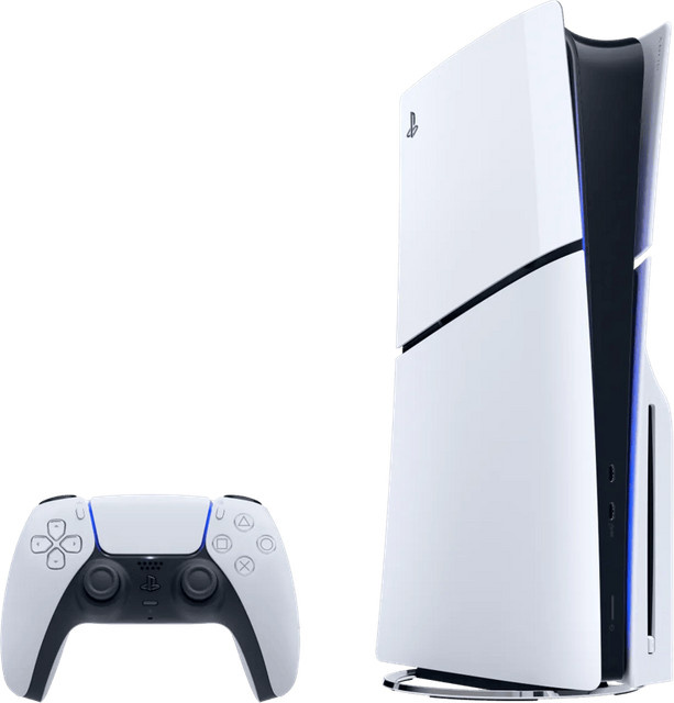 Sony PlayStation 5 Slim Spielkonsole mit Laufwerk in Weiß - Bild 1