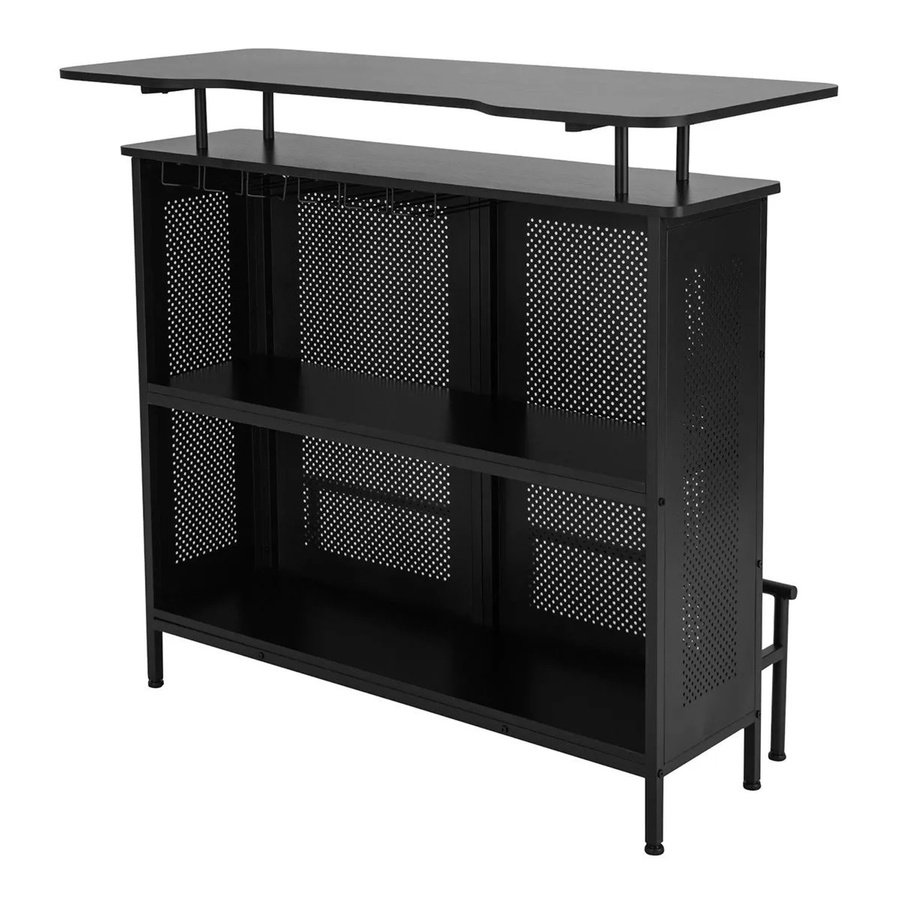 Costway Bartisch für die Küche in Schwarz, rechteckig, B/T/H: 120 x 50 x 106,5 cm - Bild 2