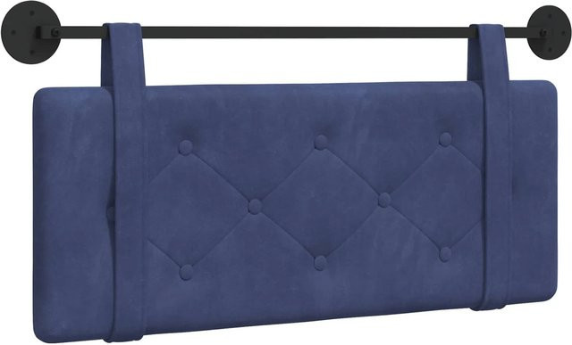 vidaXL Wandmontiertes Polsterpaneel aus Samt in Polizeiblau B: 110 cm, H: 55 cm, T: 5 cm - Bild 1