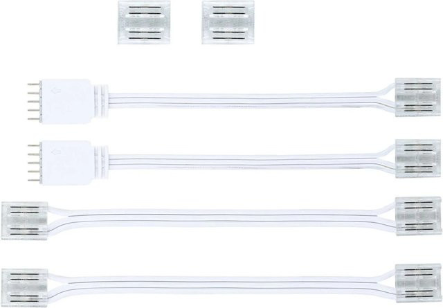 Paulmann MaxLED Connector-Set COB Tunable White 6-teilig, flexible Verbindungsstücke in Weiß und Transparent - Bild 1