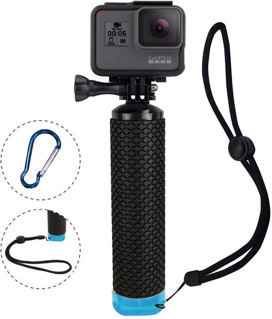 Wasserdichter schwimmender Handgriff in Schwarz für GoPro Hero 7, 6, 5, 4, 3+ und Sjcam Yi Lite, rutschfestes Floaty Bobber Set für Action-Kameras - Bild 1