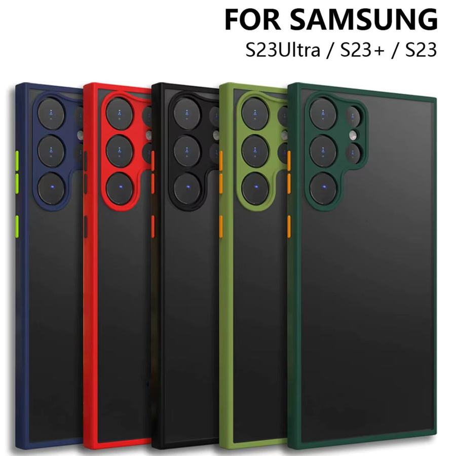 Stoßfeste matte Handyhülle Funda für Samsung Galaxy S24 S25 Ultra S23 S22 S21 S20 FE Note 20 Plus Ultra in Grün - Bild 5