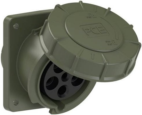 PC Electric Power Twist 435-6.u CEE Anbaudose 63A 5-polig, Farbe: Grün, Schutzart: IP67 - Bild 1