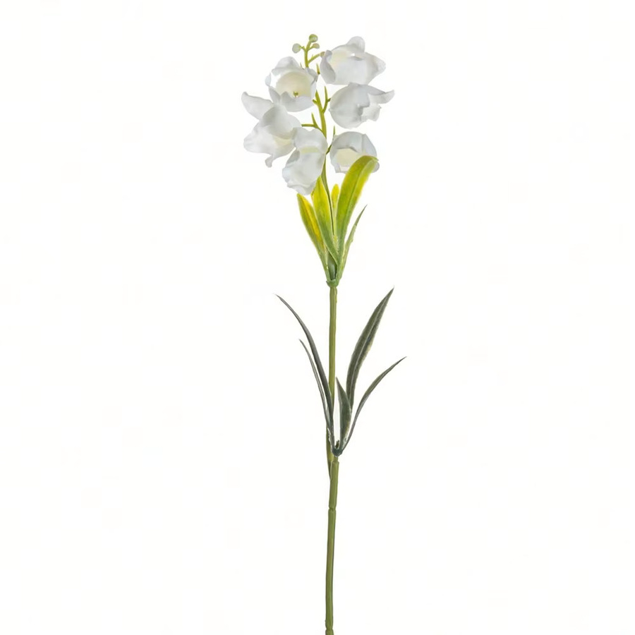 XIAOYINMO Künstliche Canterbury-Glocken Blumen in Beige und Weiß für Tischdekoration, Hochzeit und Garten, 5 oder 10 Stück - Bild 2