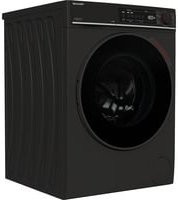 Sharp Waschmaschine ES-WNFB214CMDA-DE in Schwarz mit App-Steuerung und WLAN, Frontlader mit Quick Wash, Wollprogramm und Anti-Flecken-Programmen