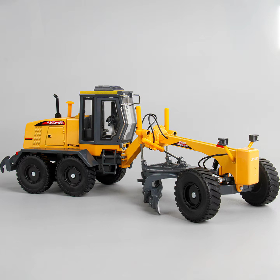 MAKEDA Pflastermaschine Grader, 1:35, Modell aus Metalllegierung, Gelb - Bild 4