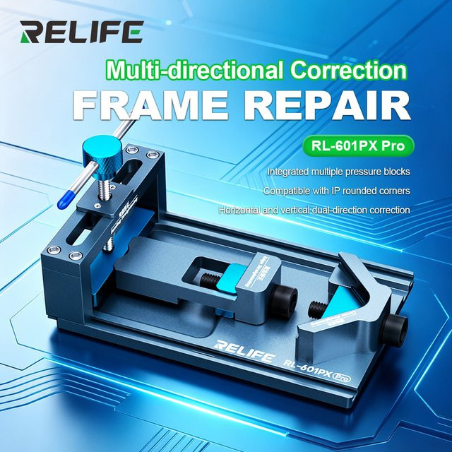 RELIFE RL-601PX Pro Rahmenkorrekturwerkzeug mit abnehmbaren Druckblöcken zur Reparatur von gebogenen und geraden Mobiltelefon-Rahmen - Bild 1