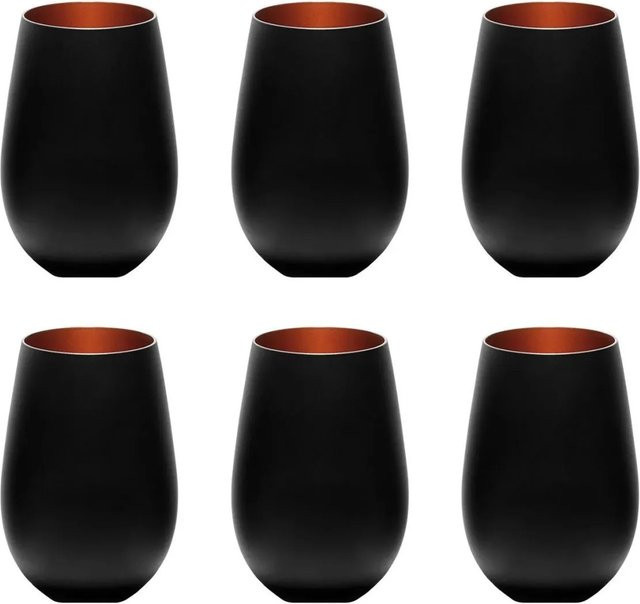 Ich-Zapfe Trinkgläser Elements 6er-Set Zweifarbig Schwarz-Bronze 456 ml - Bild 1