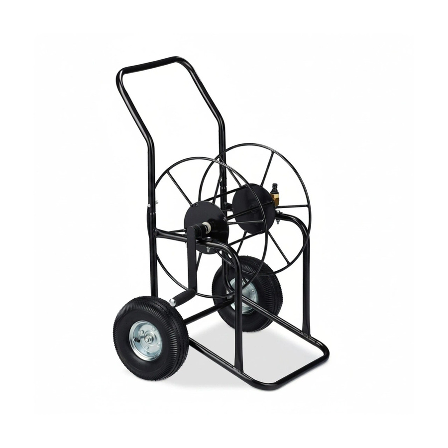 Relaxdays Schlauchwagen aus Metall und Kunststoff in Schwarz, fahrbar, B/T/H: 94 x 66 x 52 cm - Bild 2