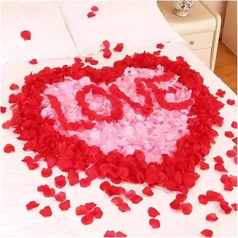 Mehrfarbige künstliche Rosenblätter aus Seide für deine Dekoration bei Hochzeiten, Valentinstag oder Feierlichkeiten - Bild 2