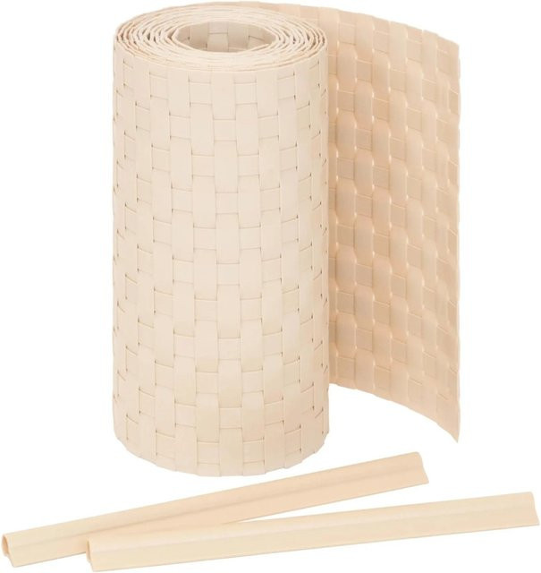 Jardinion Sichtschutzstreifen Beige inkl. Clips, B: 19 cm, L: 250 cm, Dicke: 2,4 mm - Bild 1