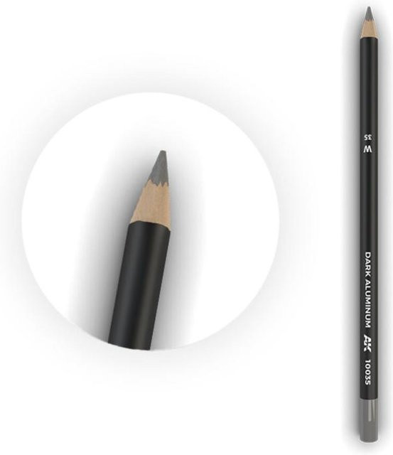 AK Interactive Aquarellstift Dark Aluminum Nickel in Grau - Bild 1