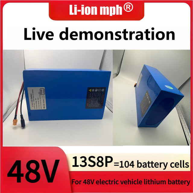 UKGF Lithium-Ionen-Akku 48V 30Ah 30000mAh mit 50A BMS und Ladegerät in Blau - Bild 1