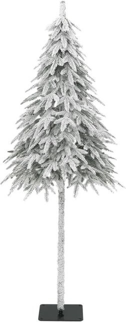 vidaXL Künstlicher Weihnachtsbaum Beschneit, Farbe: Weiß, Höhe: 150 cm - Bild 1
