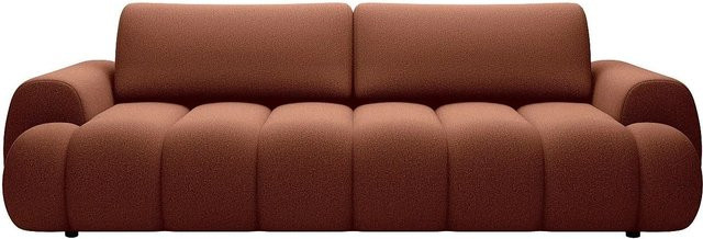 Vente-unique Schlafsofa Fridora in Terracotta mit Stoffbezug, Breite: 263 cm - Bild 1