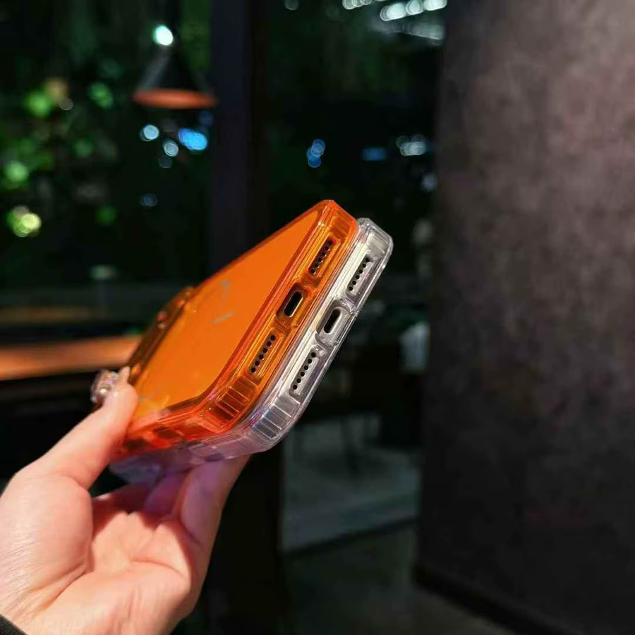 NMEGOU MagSafe Schutzhülle für iPhone 17 Pro und iPhone 17 Pro Max in Transparent Orange - Bild 5