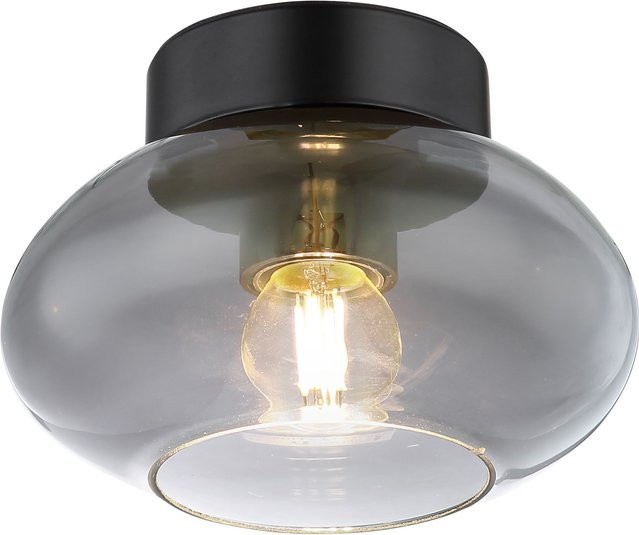Globo Deckenleuchte Shaun 1-flammig Schwarz Matt mit transparentem Glas, B/T/H: 18,0 x 13,0 x 40,0 cm - Bild 2