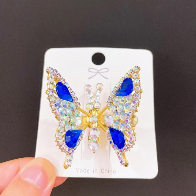 ouyaohong Haarspange, Schmetterling, Strass, weiß, Damen - Bild 1