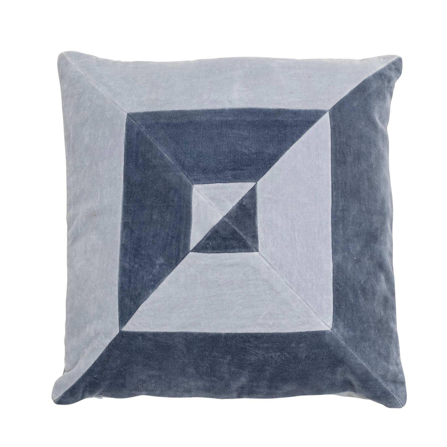 Bloomingville Kissen Aban aus Baumwolle in Blau, B/T/H: 45 x 45 x 45 cm - Bild 1