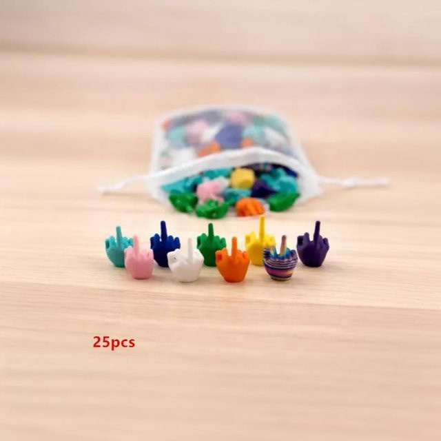 RunFree 3D-Druck Mittelfinger Statue als buntes Schreibtischornament für Partys und als lustiges Geschenk - Bild 1