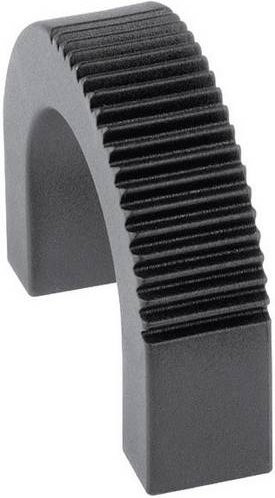 Mentor Fingergriff 3210.1003 in Schwarz matt, L x B x H: 3,5 x 0,95 x 2,7 cm - Bild 1