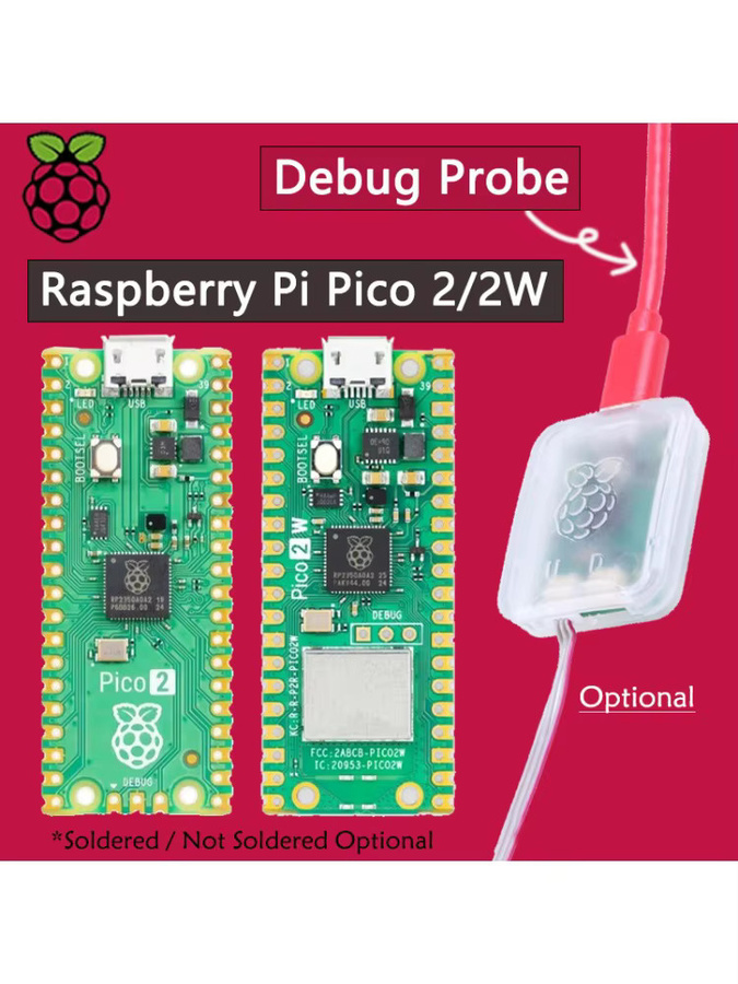 Raspberry Pi Pico 2 RP2350 mit Wi-Fi, Arm Cortex-M33, 520KB, 150MHz, Grün - Bild 3