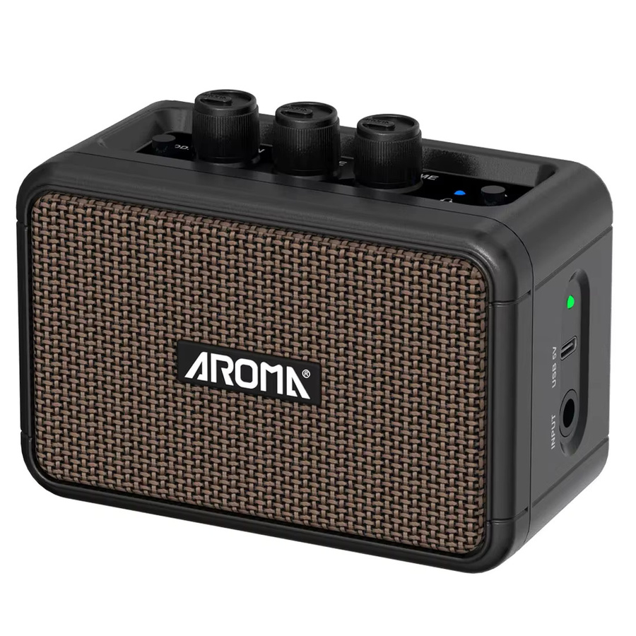 Aroma AG-04 Mini Bluetooth Audio Tragbarer Lautsprecher und E-Gitarren-Verstärker mit 5W Ausgangsleistung in Lila - Bild 3
