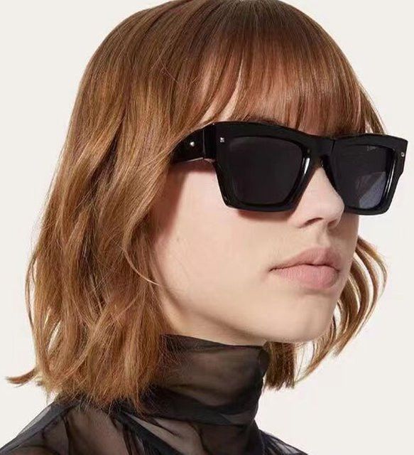 Ah-Mee Sonnenbrille, Vollrand, Square, Kunststoff, Schwarz, Unisex - Bild 1