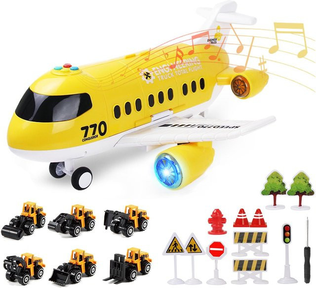 Fashnics Flugzeug, Spielzeug Flugzeug, mit Beleuchtung und Musik, gelb, ab 4 Jahren - Bild 1