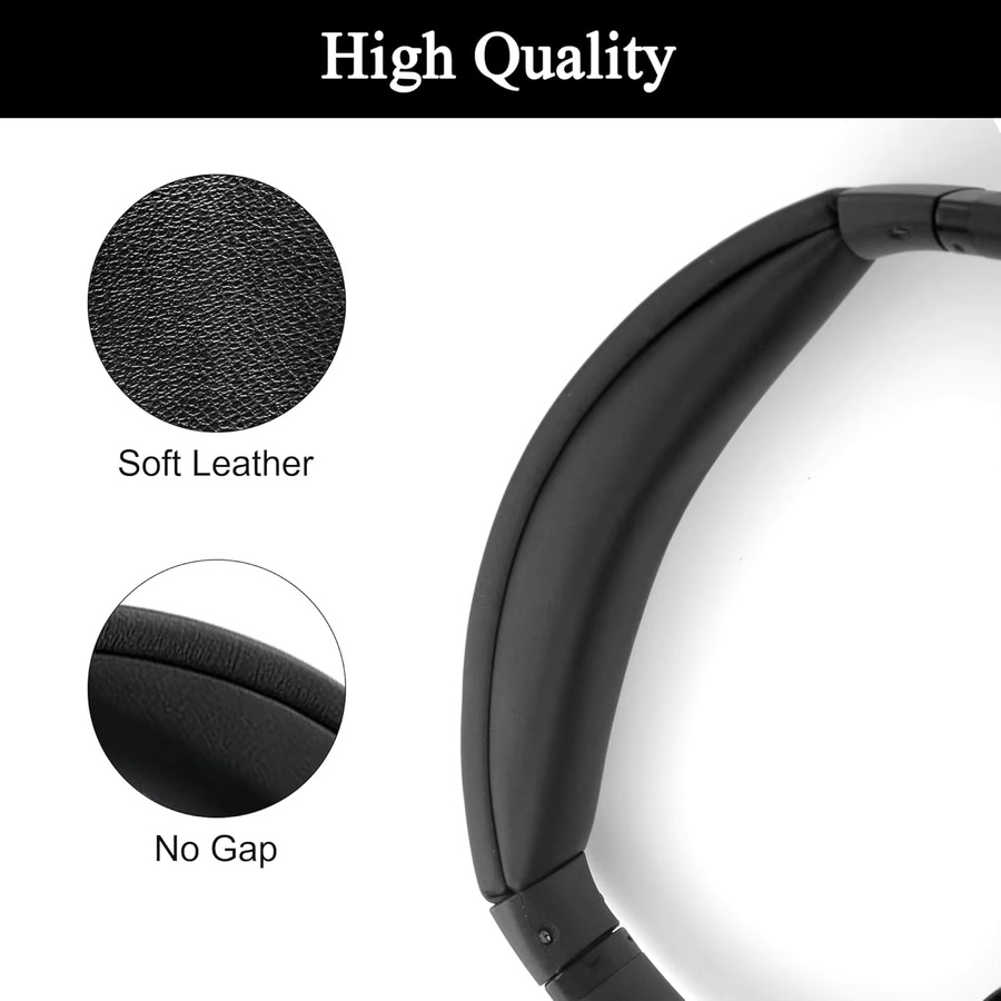 KUTOU Ersatz-Kopfbandkissen und Ohrpolster für Bose QC35 und QC45 Kopfhörer mit Geräuschisolierung aus Memory Foam in Schwarz oder Weiß - Bild 3