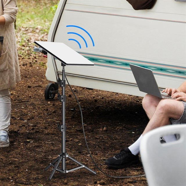 Starlink Mini V4 Stativhalterung mit Adapter in Schwarz, höhen- und neigungsverstellbar, tragbar und robust für Wohnmobil, Zuhause und Outdoor-Camping - Bild 1