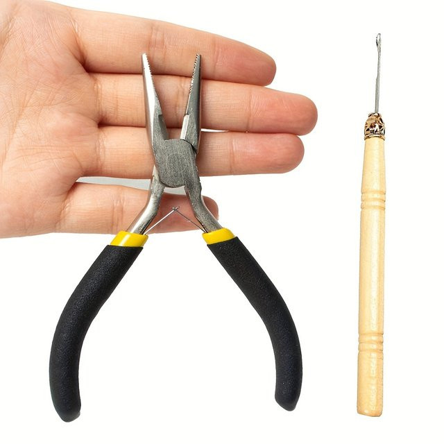 Langlebiges Schmuckzangen-Set aus Kohlenstoffstahl in Silber, bestehend aus runden, flachen und langnase Zangen für dein Handwerk - Bild 1