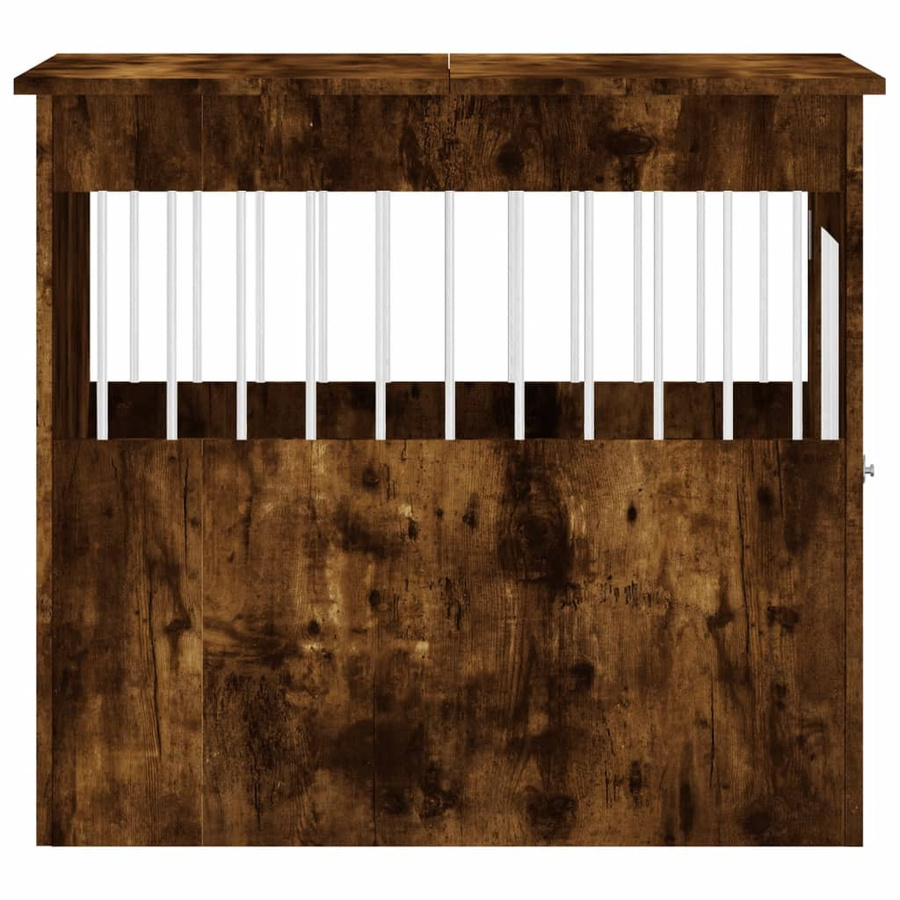 Vidaxl Hundezwinger aus Holz und Metall in Geräucherte Eiche, Braun, B/T/H: 64,5 x 80 x 71 cm - Bild 4