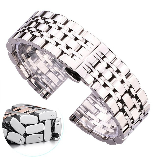 DUTRIEUX Uhrenarmband Edelstahl, Silber, Herren - Bild 1