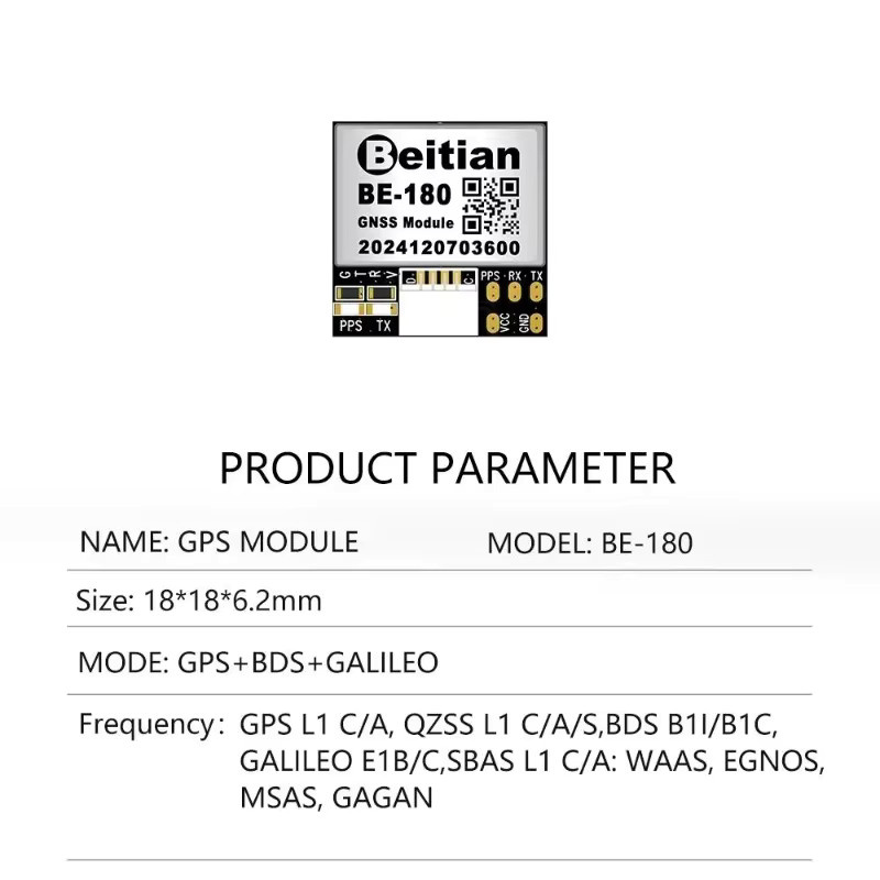 Beitian GPS-Modul BE-180 BE-220 BE-280 BE-880 mit Antenne GNSS-Empfänger für Fahrzeuge und Drohnen - Bild 2