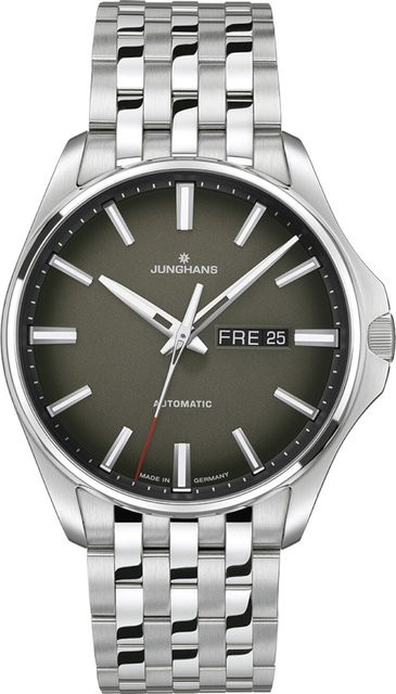 Junghans Meister S Automatic Herrenuhr, Edelstahl, Grün, 44 mm, 20 ATM - Bild 1