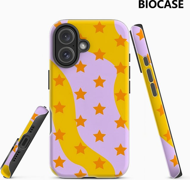 Star Swirls Handyhülle für iPhone 17 16 15 14 13 12 Pro Max Plus mit doppelschichtiger Rückseite in Multicolour - Bild 1
