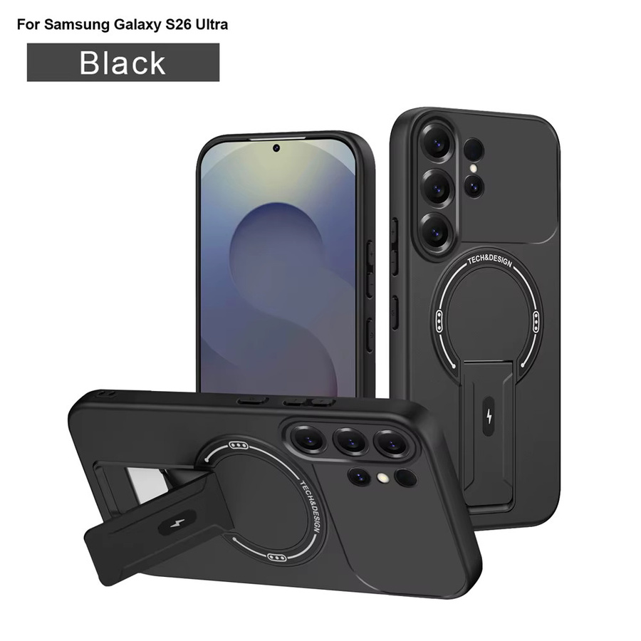 Magnetische Standhülle mit matter Rückseite und kabelloser Ladefunktion für Samsung Galaxy S26 S25 S24 S23 S22 FE Plus Ultra Edge - Bild 3