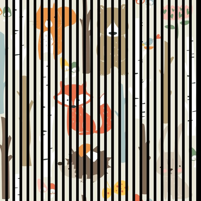 FN Acustico Akustikplatte Foxi Bunt aus PET und MDF, B/H/T: 113,3 x 19 x 119,5 cm - Bild 1